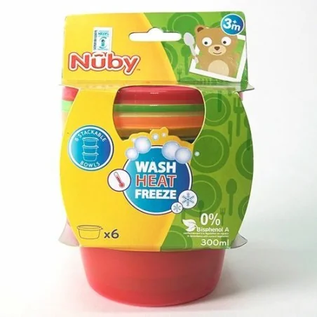 NÛBY LOT DE 6 POTS POUR ENCAS 3M+ - 300ML