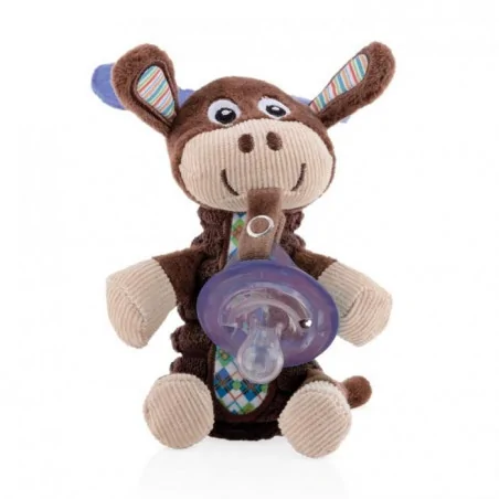 NUBY PELUCHE AVEC SUCETTES SYMÉTRIQUE NATUREL FLEX +0 MOIS ID5853