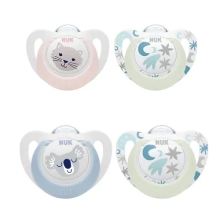 NUK DEUX SUCETTE STAR NIGHT & DAY 0-6M