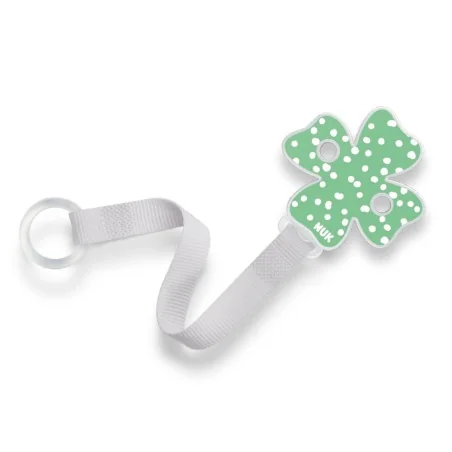 NUK ATTACHE-SUCETTE TISSU FLEUR VERT