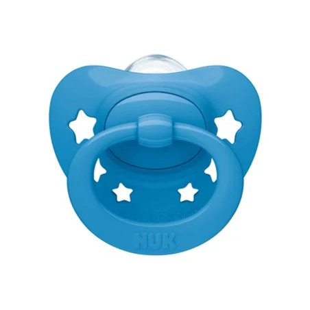 NUK SUCETTE EN SILICONE SIGNATURE 6-18 MOIS BLEU
