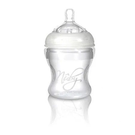 NÛBY BIBERON SOUPLE 150ML -SOFTFLEX SILICONE NURSER- TÉTINE DÉBIT LENT - +3M RÉF : 67275