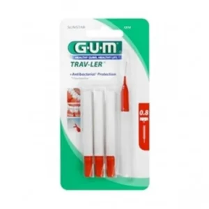 GUM TRAV-LER MANCHE PAR 4 UNITES AVEC BROSSETTE 0,8MM 1314