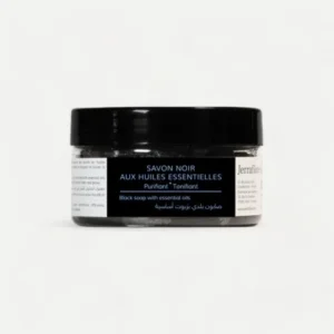 JERRAFLORE SAVON NOIR AUX HUILES ESSENTIELLES 100 G ELIMINE LES IMPURETÉS EN DOUCEUR