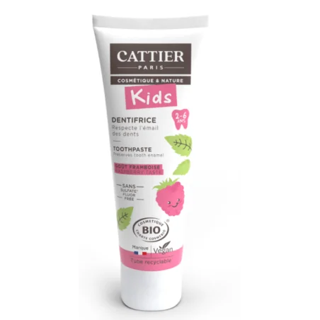CATTIER DENTIFRICE 2 - 6 ANS GOUT FRAMBOISE 50ML