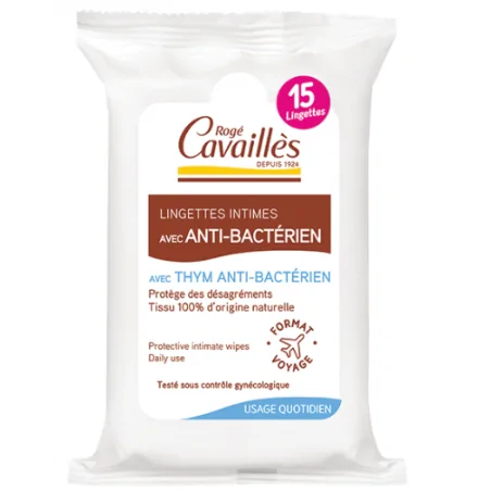 ROGÉ CAVAILLÈS LINGETTES ANTIBACTERIEN 15 U