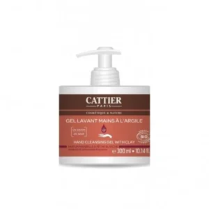CATTIER GEL LAVANT MAINS A L'ARGILE BIO - PECHE & MIRABELLE 300ML