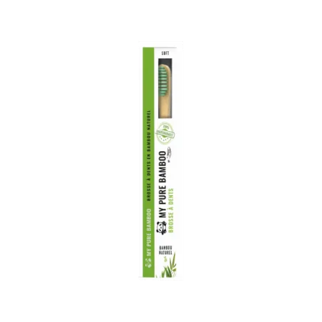 DENTI-SMILE BROSSE A DENT BAMBOU MEDIUM VERT