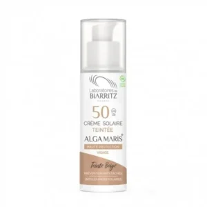 BIARRITZ CREME SOLAIRE VISAGE TEINTEE BEIGE SPF50 50ML