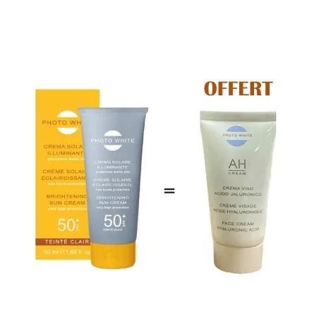 PHOTOWHITE SOLAIRE TEINTÉE CLAIRE SPF 50+ 50ML ACHETE + CRÈME AH 50ML OFFERT