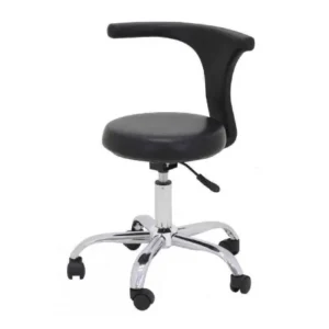 TABOURET PNEUMATIQUE AVEC DOSSIER ET REPOSE PIED INOX L8073