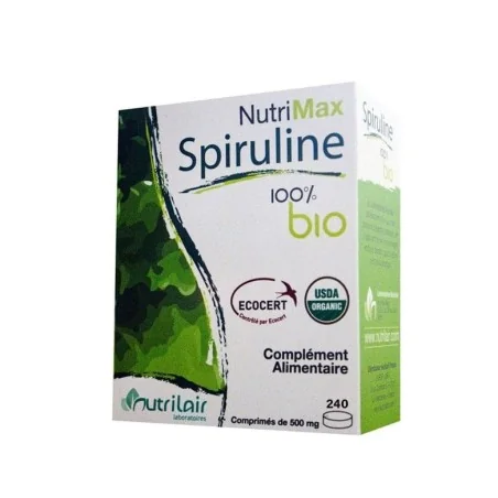 NUTRIMAX GRAND MODEL SPIRULINE 100% BIO, 240 COMPRIMÉS