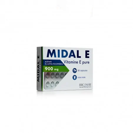 ERIC FAVRE MIDAL E VITAMINE E PURE 30 CAPSULES