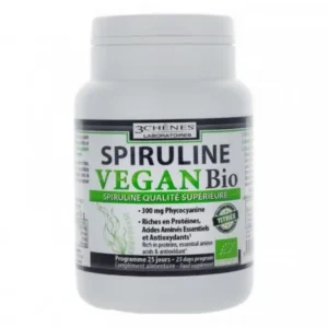 3 CHENES SPIRULINE VEGAN BIOLOGIQUE 100 COMPRIMES