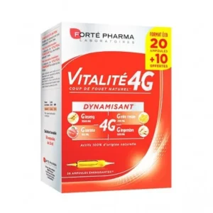 FORTE PHARMA VITALITÉ 4 G DYNAMISANT 30 AMPOULES FORMAT ÉCO (20 + 10 OFFERTES)