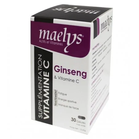 MAELYS GINSENG ET VITAMINE C 30 GÉLULES