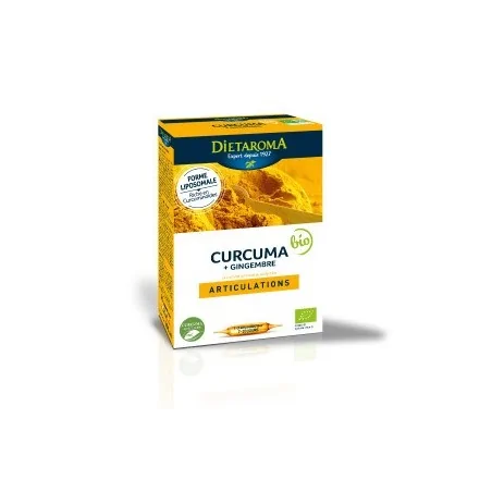 DIETAROMA CURCUMA + GINGEMBRE BIO 20 AMPOULES