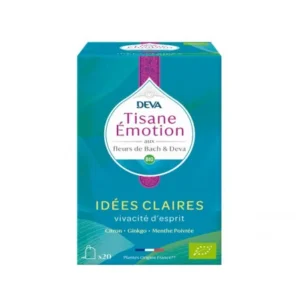 DEVA TISANE EMOTION IDÉES CLAIRES VIVACITÉ D’ESPRIT 20 SACHETS