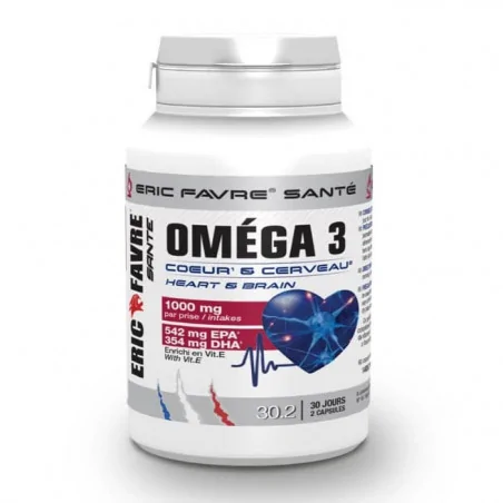 ERIC FAVRE OMEGA 3 CŒUR & CERVEAU 3000 MG 60 CAPSULES