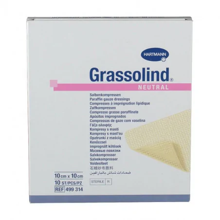 HARTMANN GRASSOLIND NEUTRAL PANSEMENTS GRAS 10*10CM 10U