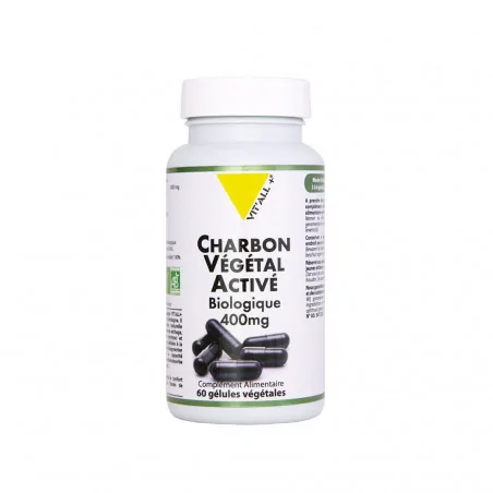 VIT’ALL+ CHARBON VÉGÉTAL 400MG 60 GÉLULES