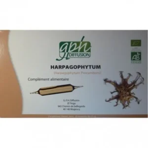 GPH DIFFUSION HARPAGOPHYTUM BIOLOGIQUE 20 AMPOULES DE 15ML