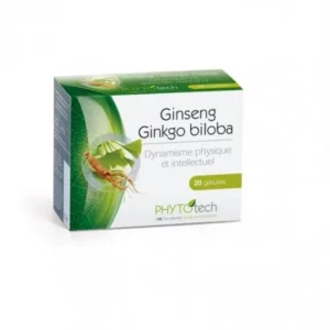 GINSENG – GINKGO BILOBA 20 GÉLULES