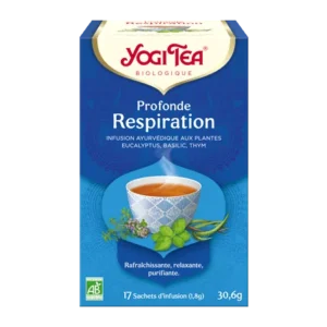 YOGI TEA PROFONDE RESPIRATION 17X2G (EUCALYPTUS, RÉGLISSE, GINGEMPBRE, BASILIC, CARDAMOME, CANNELLE)