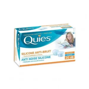 QUIES PROTECTION AUDITIVE EN SILICONE ANTI-BRUIT CONFORT ET DISCRÉTION 3 PAIRES