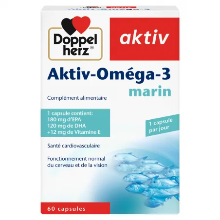 DOPPELHERZ AKTIV OMEGA 3 MARIN 60 CAPSULES