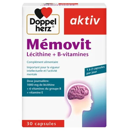 DOPPEL HERZ AKTIV MÉMOVIT LÉCITHINE + B-VITAMINES 30 CAPSULES