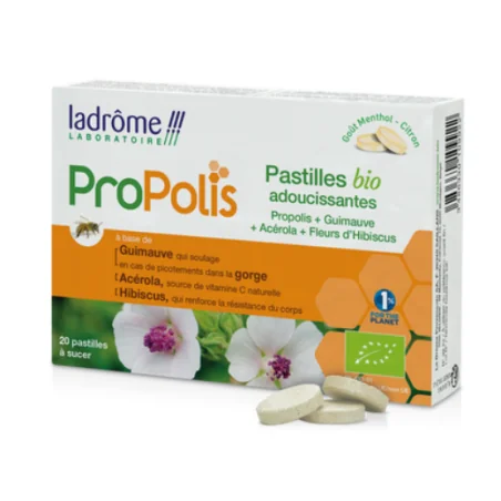 LADROME PASTILLES PROPOLIS ADOUCISSANTES 20CP