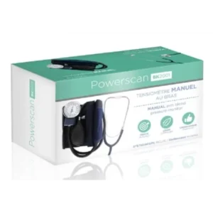 POWERSCAN TENSIOMÈTRE MANUEL AU BRAS BK2001 +STETHOSCOPE