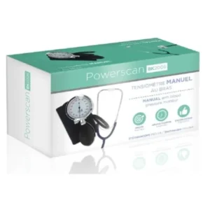 POWERSCAN TENSIOMÈTRE MANUEL AU BRAS BK2006 +STETHOSCOPE