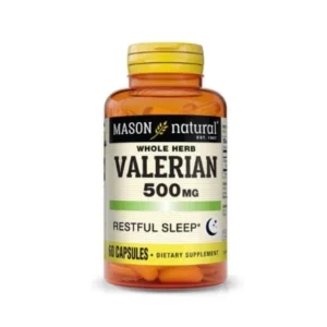 MASON NATURAL WHOLE HERB VALERIAN 500MG 60 CAPSULES 1152-60A